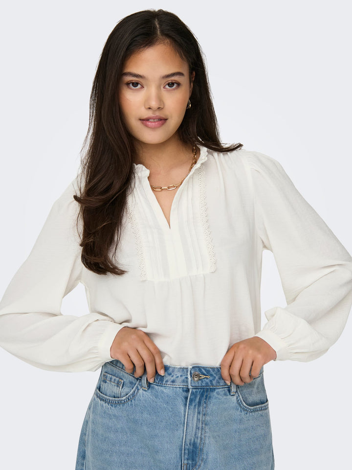 Jacqueline de Yong Rachel blouse ecru – dames