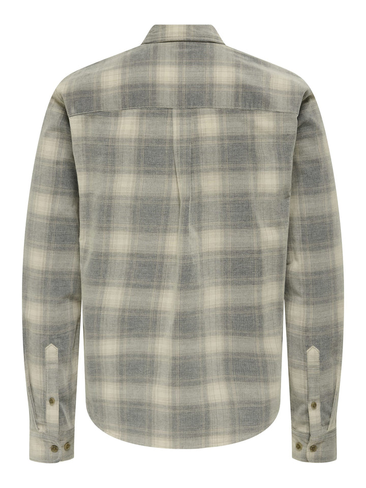 ONLY &amp; SONS 22035776 William overhemd l/m zand dessin – heren