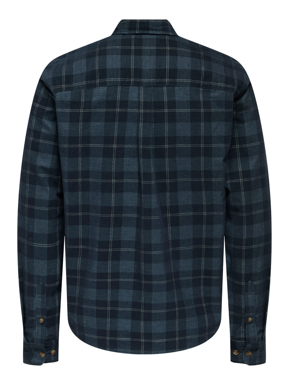 ONLY & SONS ONSWILLIAM CORD LS SHIRT – overhemd heren - Blauw Dessin