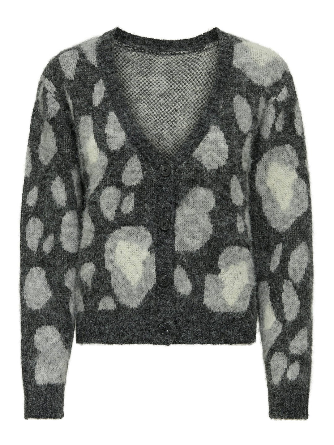 Only Edelie vest gebreid dames – grijs dessin