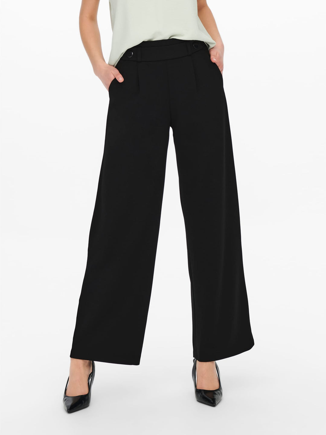 Jacqueline de Yong Geggo lange broek zwart – dames - L32