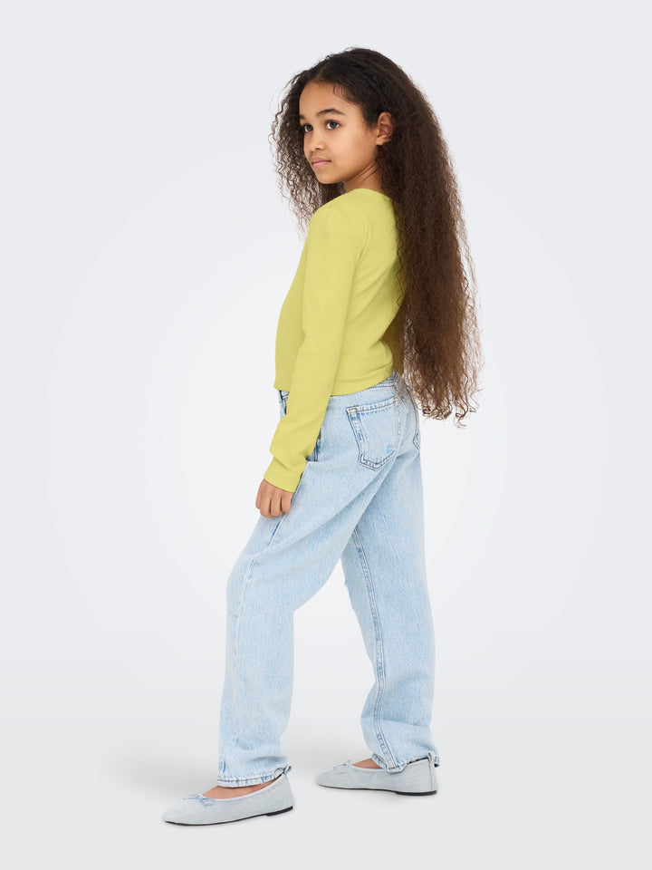 Kids Only Nessa top licht geel – meisjes