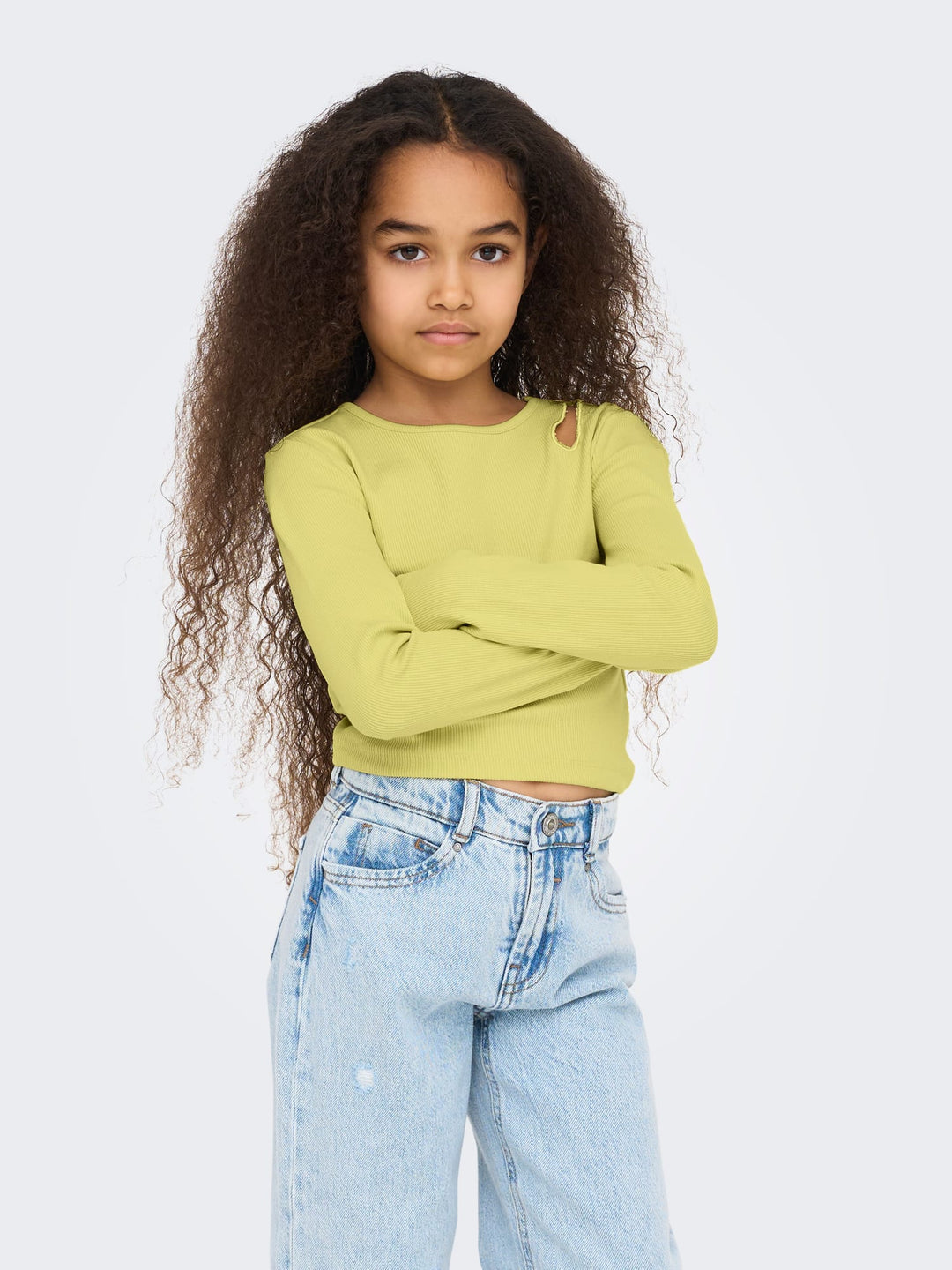 Kids Only Nessa top licht geel – meisjes