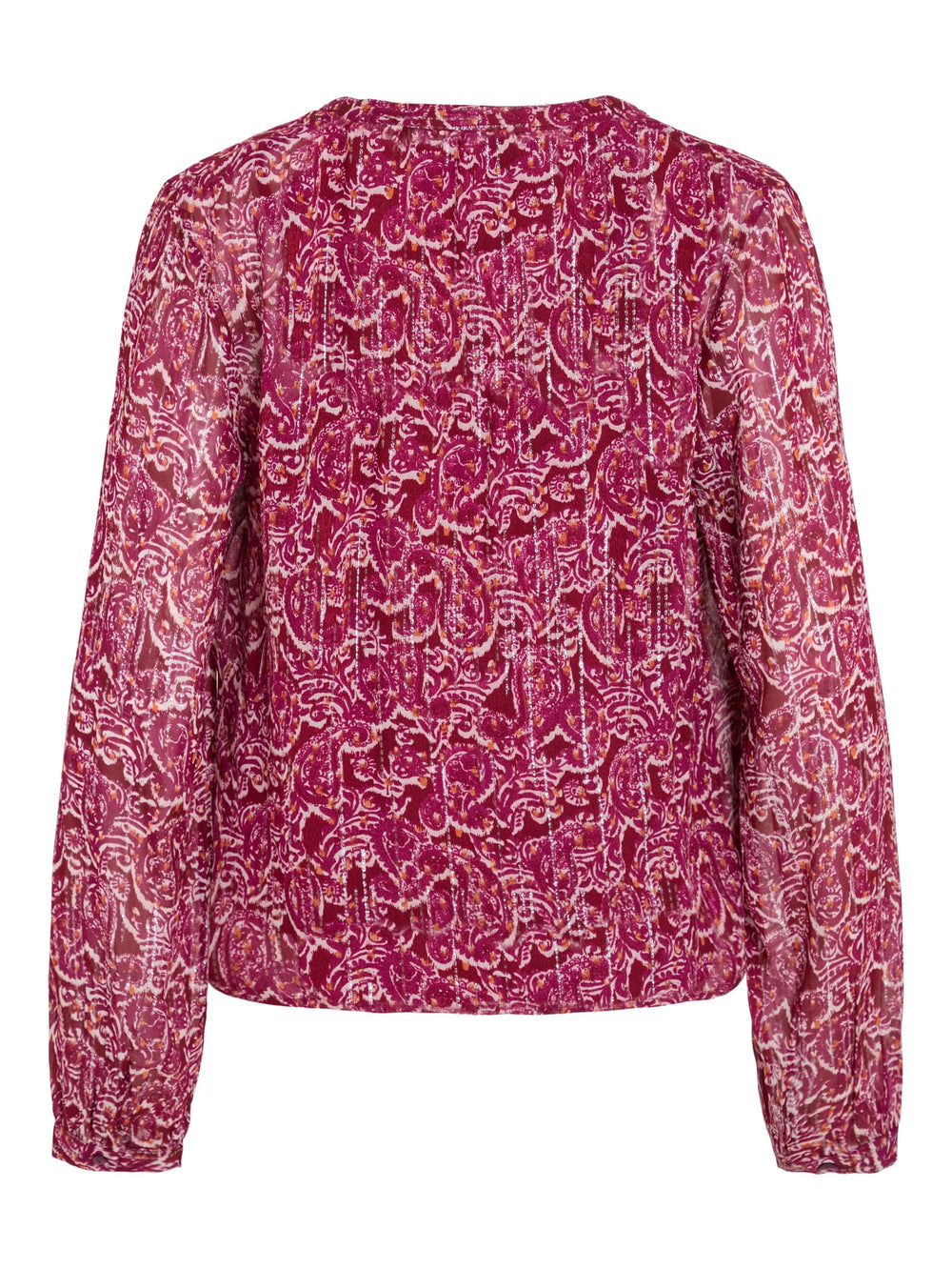 Vila 14110733 Ganza top l/m dames rood dessin