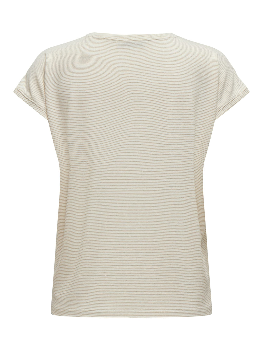 Only ONLCLAUDIA S/S Glitter Top – dames - Zand