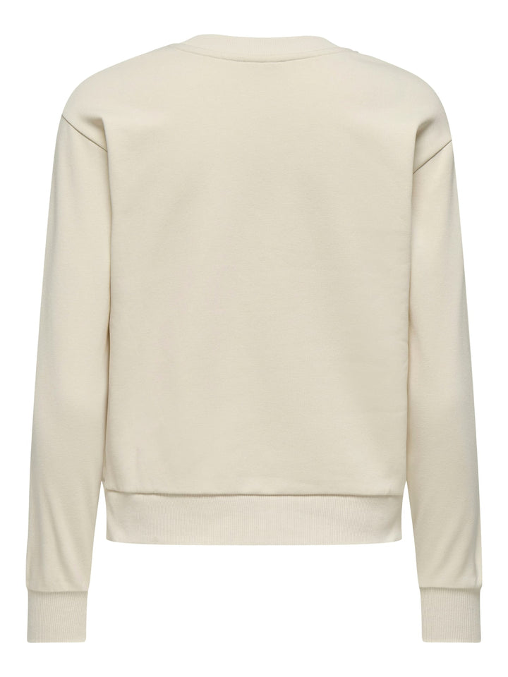 Jacqueline de Yong JDYPARIS L/S EMB SWEAT - dames sweater ecru