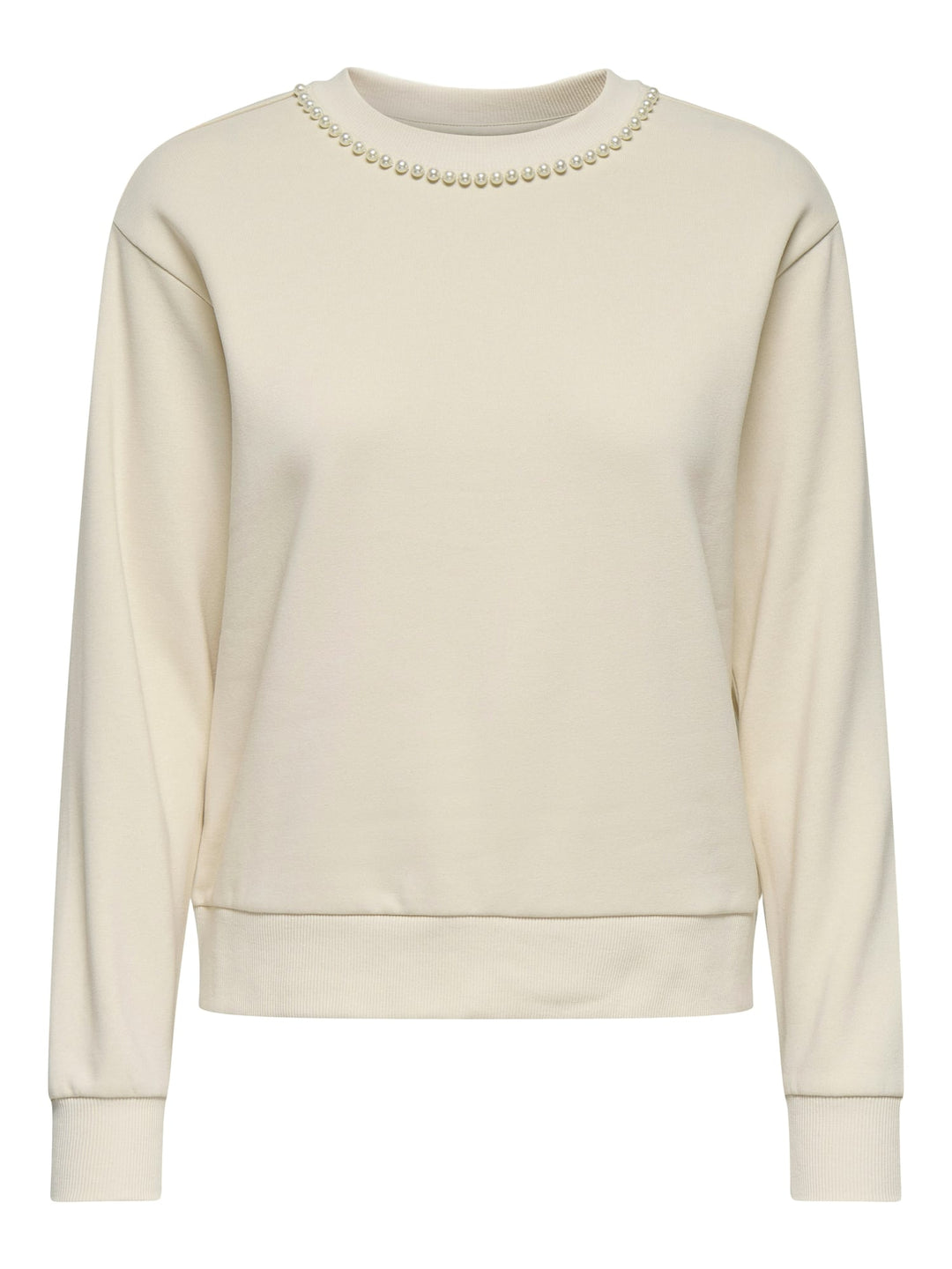 Jacqueline de Yong JDYPARIS L/S EMB SWEAT - dames sweater ecru