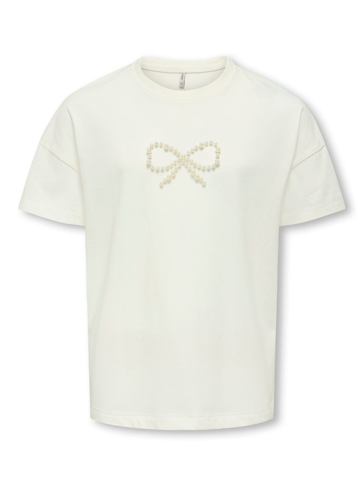 Kids Only Kate T-shirt off-white – meisjes
