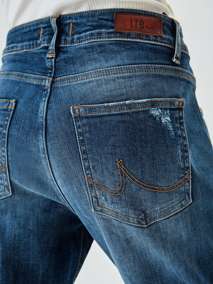 LTB Mika C 51484 jeans boyfriend fit dames - blue denim - L32