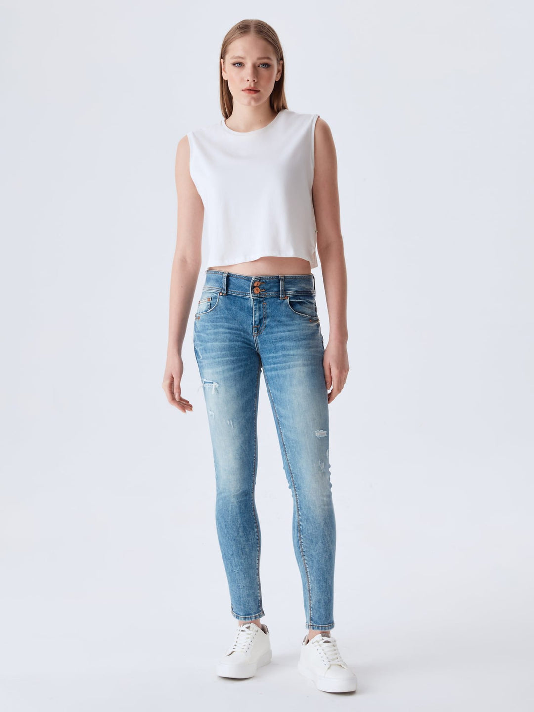 LTB 51527 Georget jeans slim fit dames – blue denim