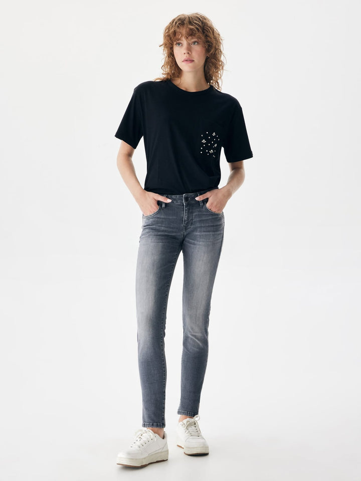 LTB Nicole jeans skinny fit grey denim – dames - L32