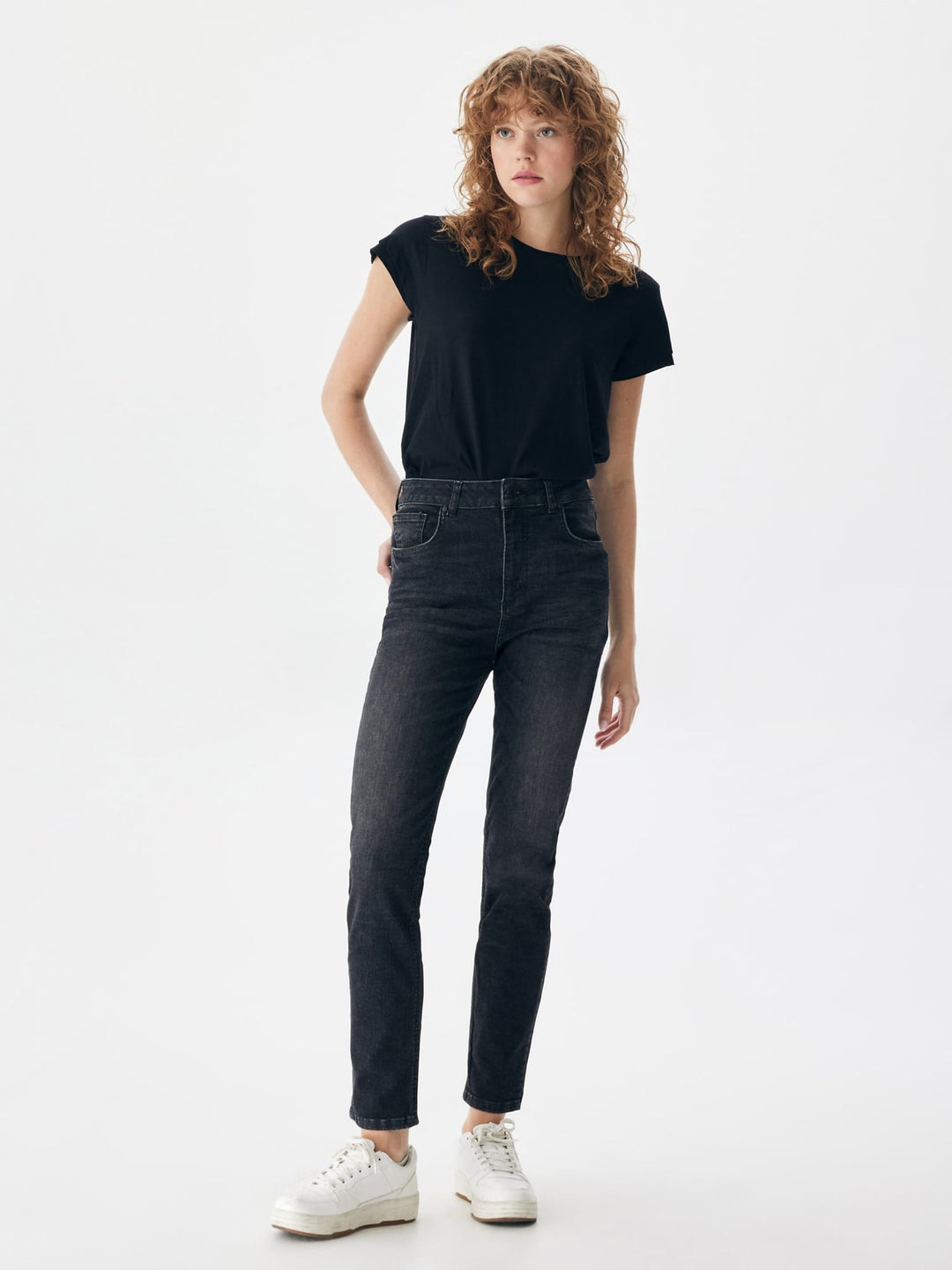 LTB Freyab slim fit jeans zwart denim – dames - Black Denim - L32