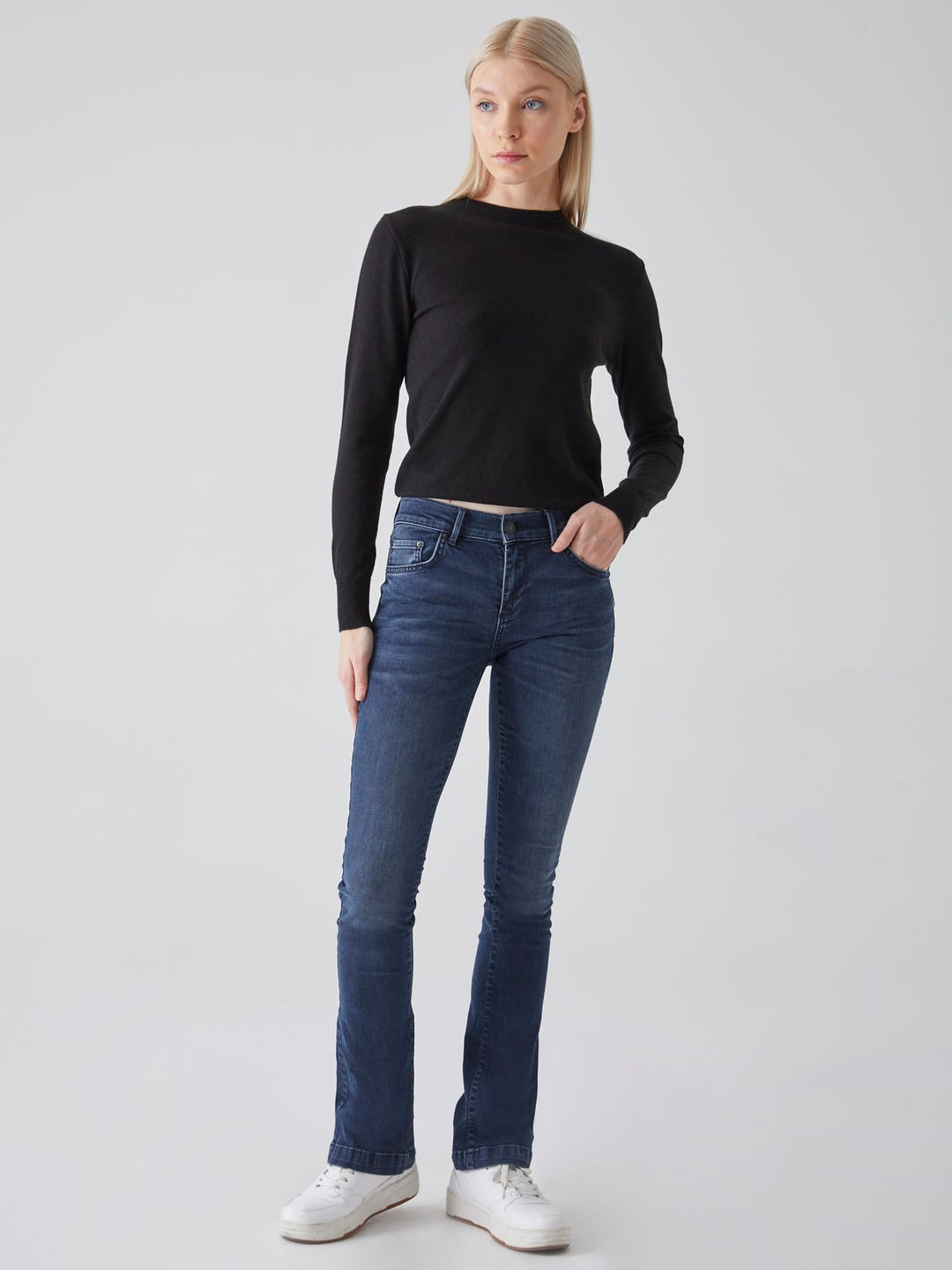 LTB Fallon jeans bootcut flare fit – dames - Blue Denim - L32
