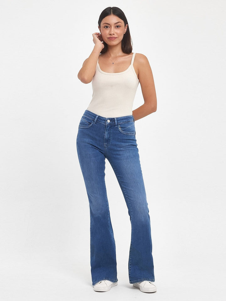 LTB Novi bootcut jeans blauw denim – dames - Blue Denim - L34