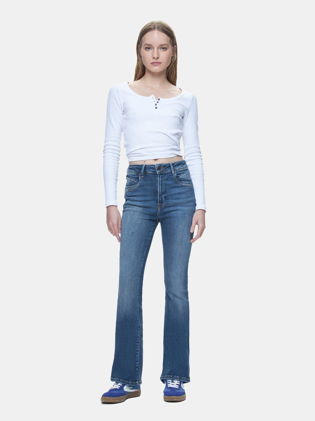 LTB dames Jonna 500 jeans bootcut flare fit – blue denim - L32