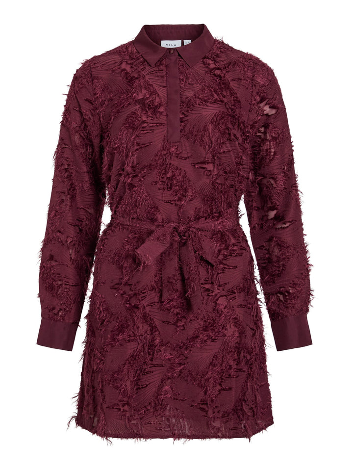 Vila 14111089 Misanja jurk kort dames bordeaux