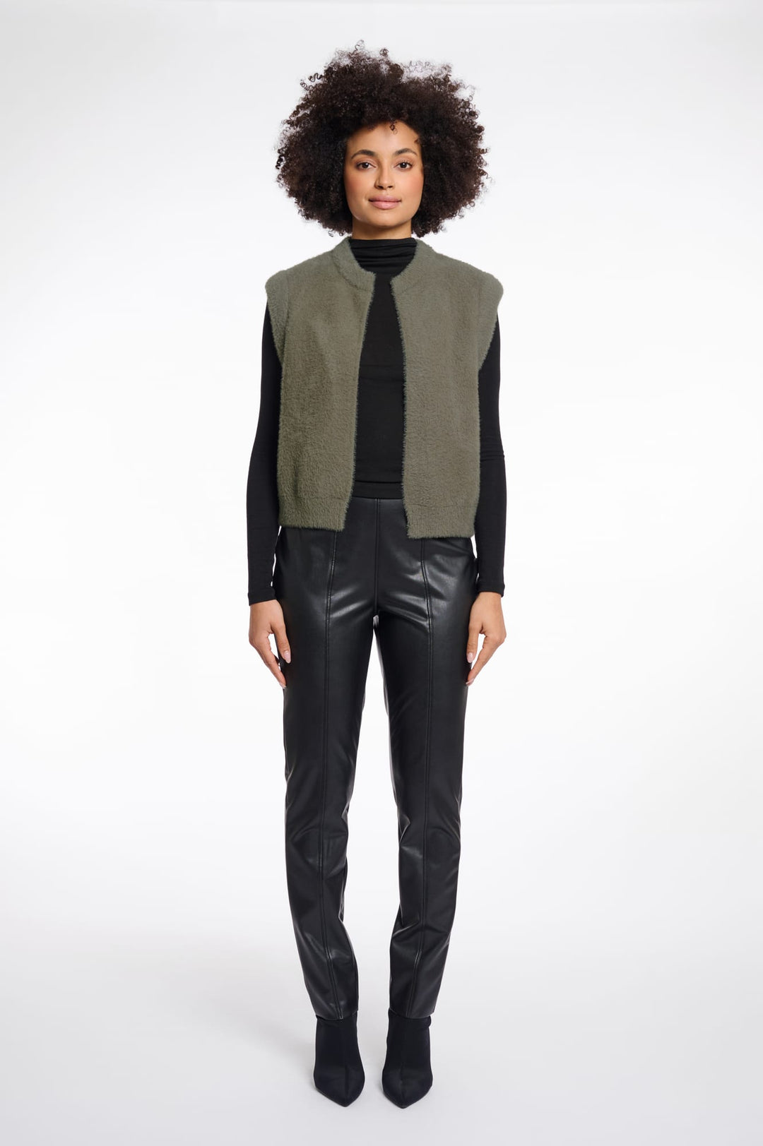 Rino & Pelle Elona.5002611 gilet gebreid – dames - Olijf