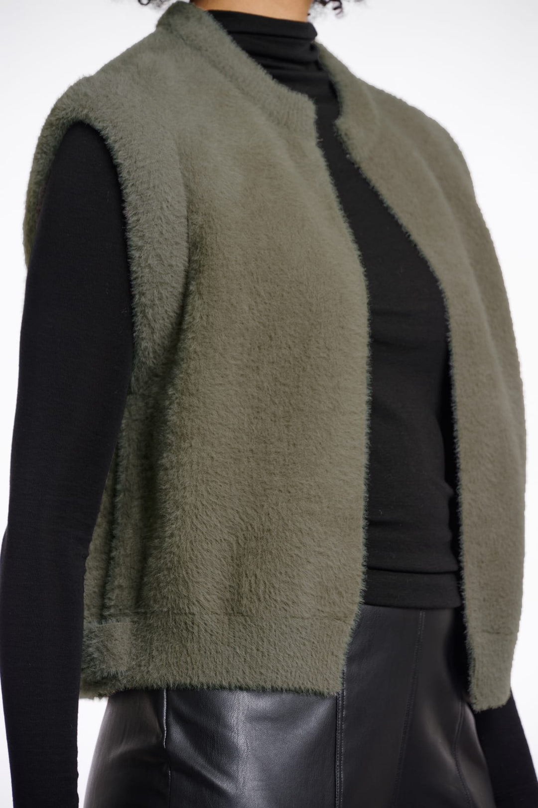 Rino & Pelle Elona.5002611 gilet gebreid – dames - Olijf
