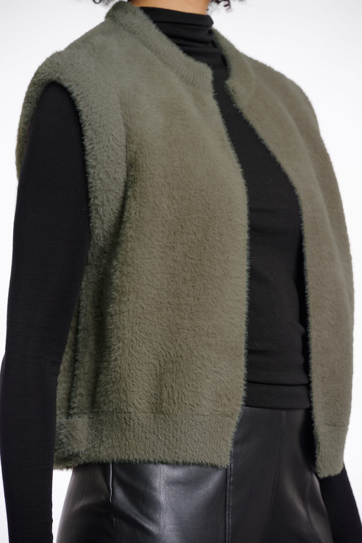Rino & Pelle Elona.5002611 gilet gebreid – dames - Olijf