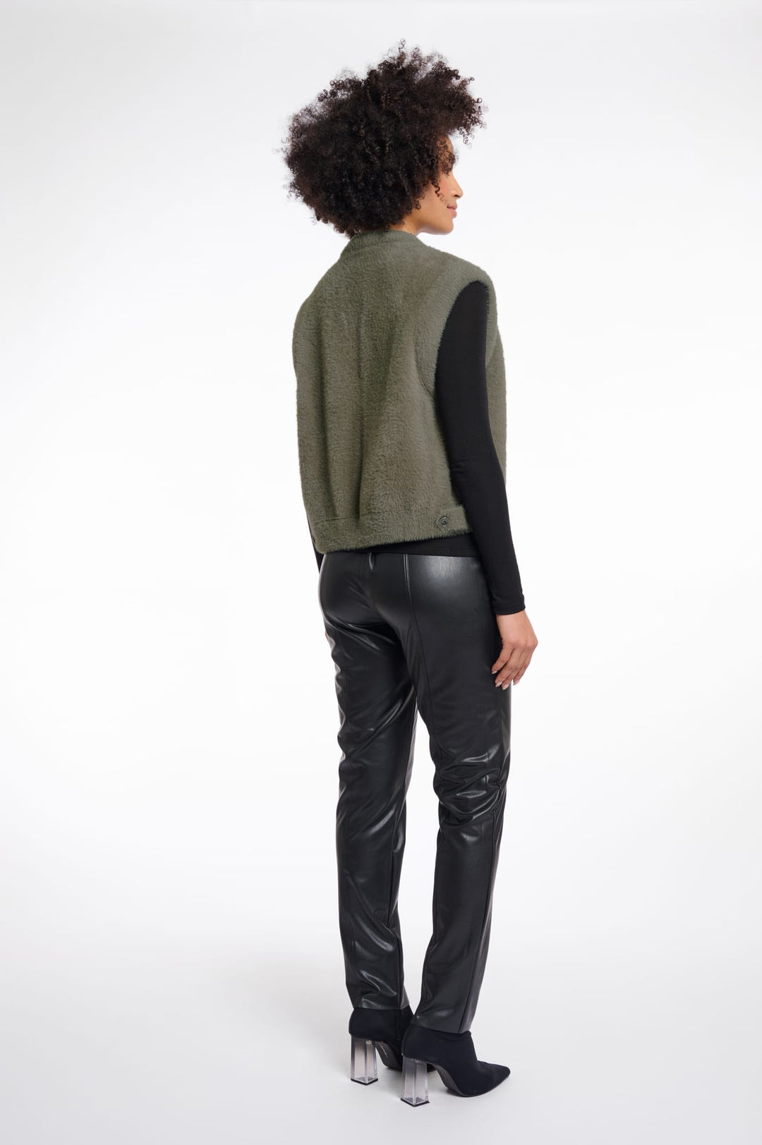 Rino & Pelle Elona.5002611 gilet gebreid – dames - Olijf