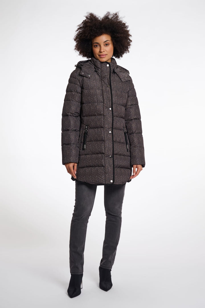 Rino & Pelle Nusa.7002512 winterjas dames bruin dessin