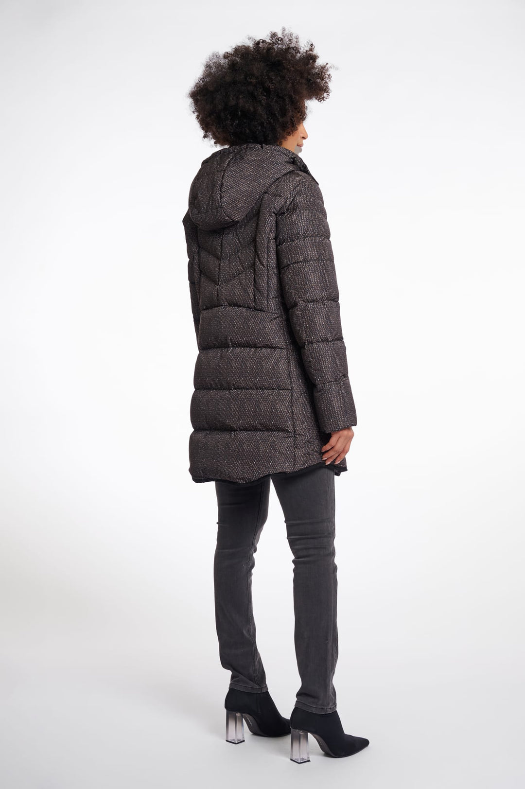 Rino & Pelle Nusa.7002512 winterjas dames bruin dessin
