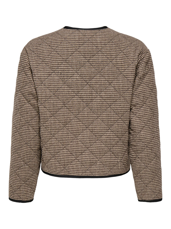 Jacqueline de Yong JDYEMERY L/S Quilted Shacket – dames - Bruin Dessin
