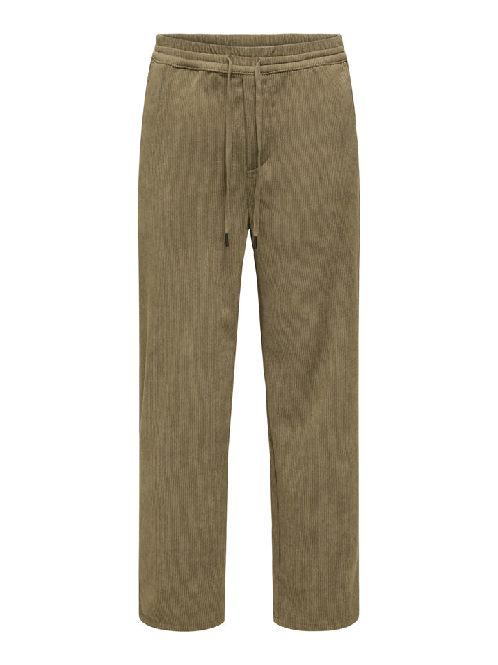 ONLY & SONS Sinus corduroy broek zand – heren