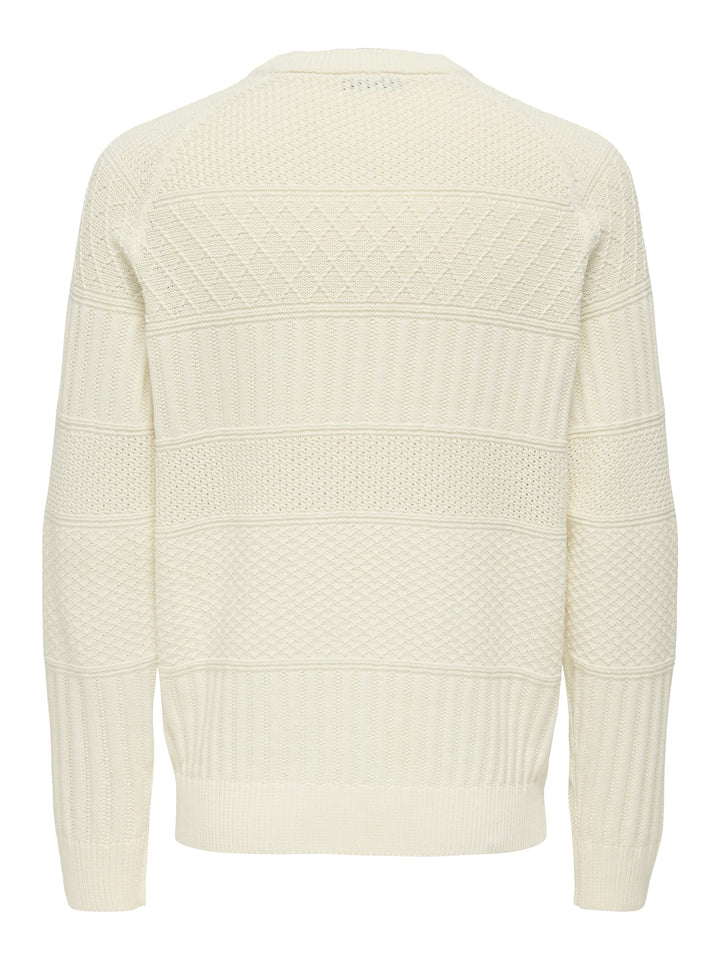ONLY & SONS Alkan trui off-white – heren
