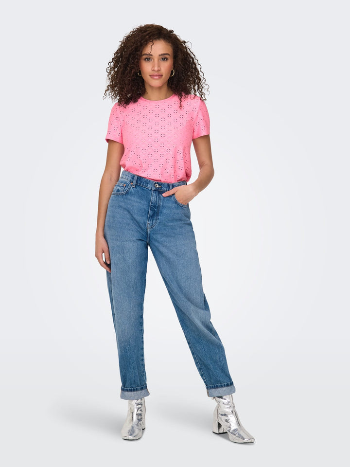 Jacqueline de Yong Cathinka T-shirt roze – dames