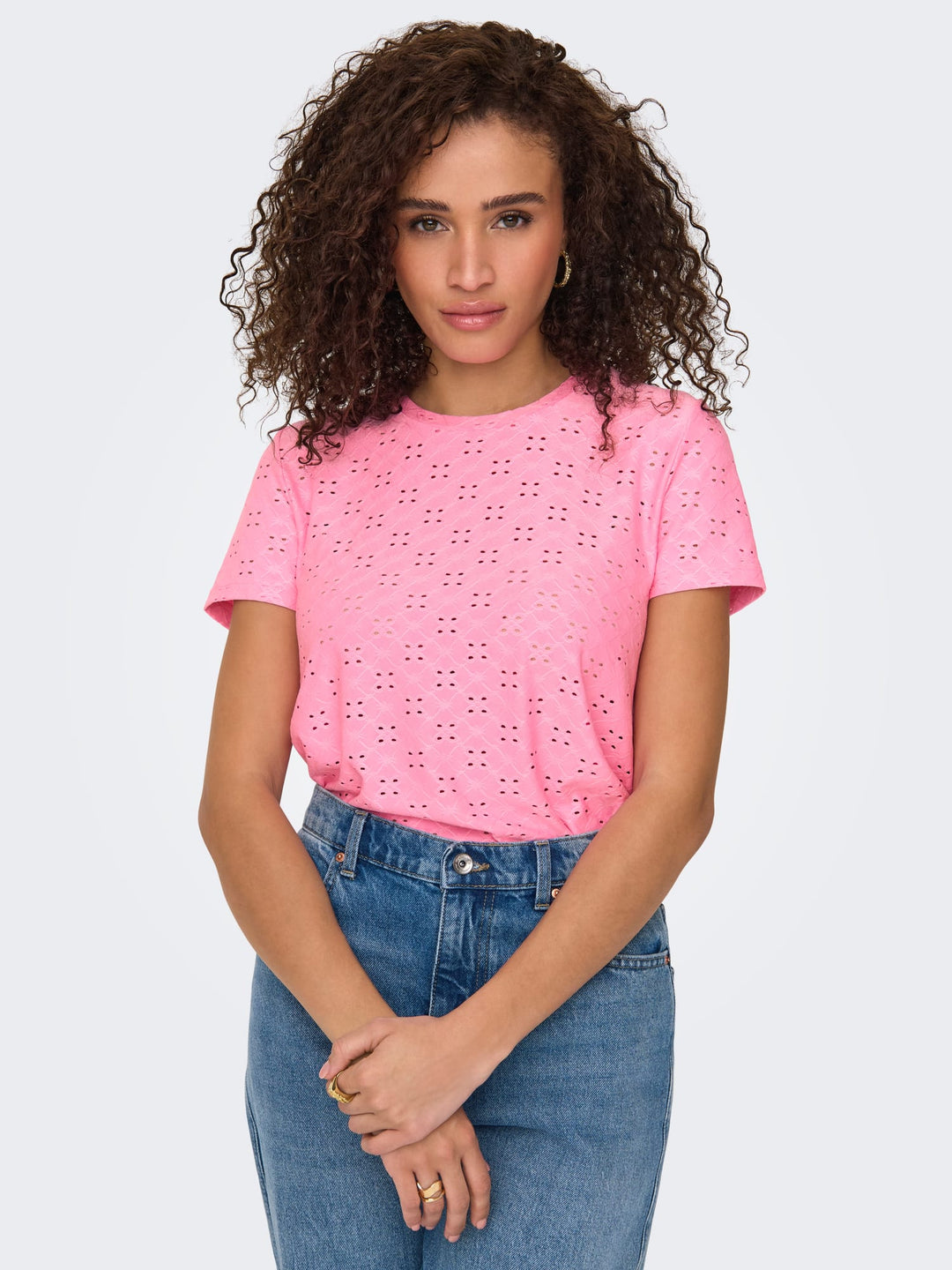 Jacqueline de Yong Cathinka T-shirt roze – dames