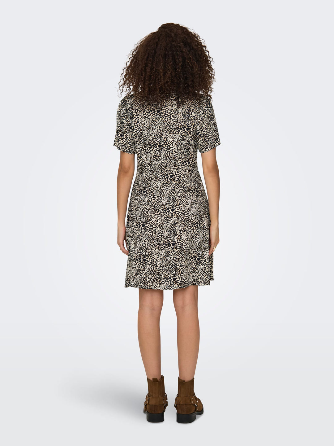 Only Evida jurk kort zwart dessin – dames