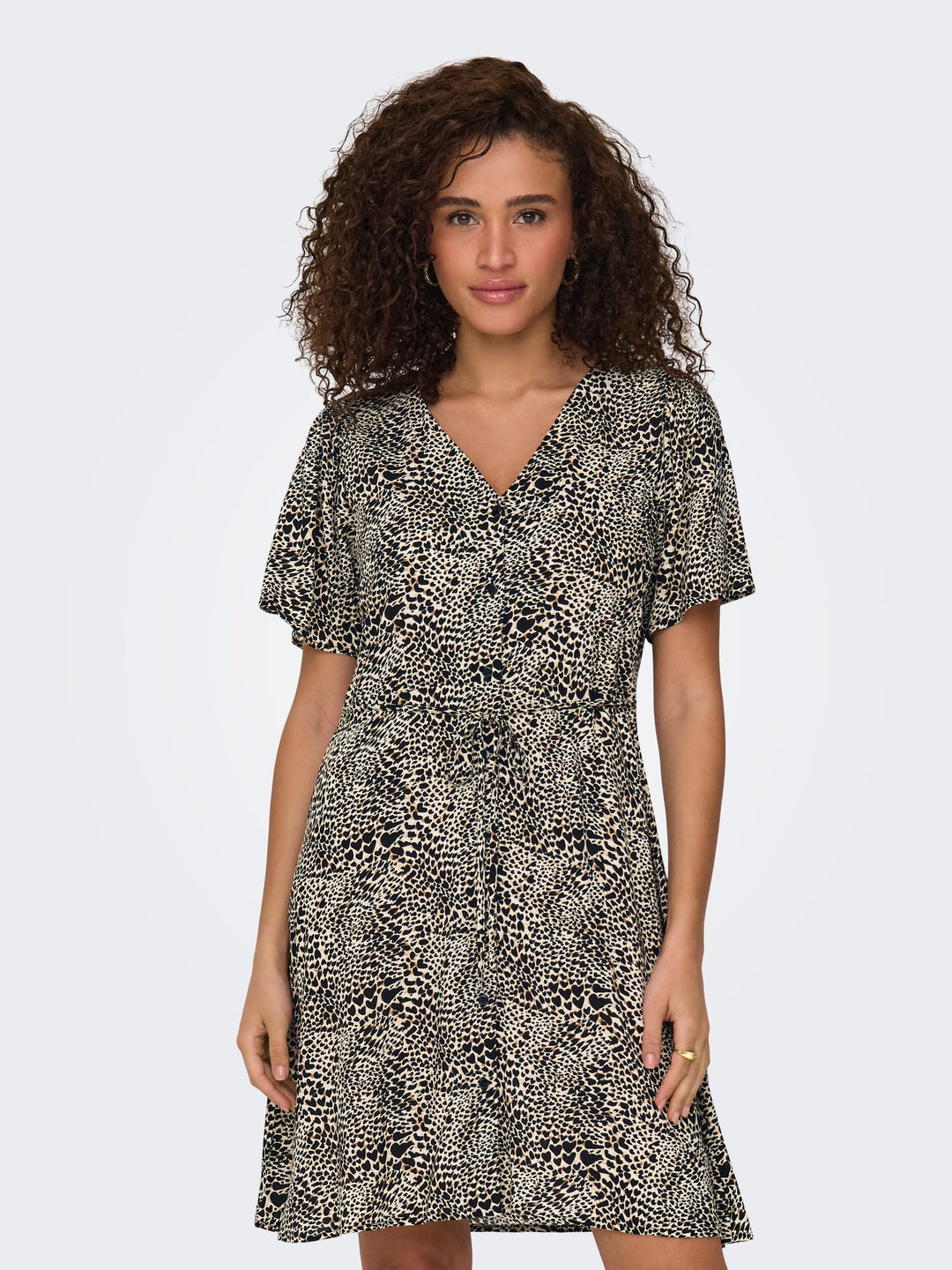Only Evida jurk kort zwart dessin – dames