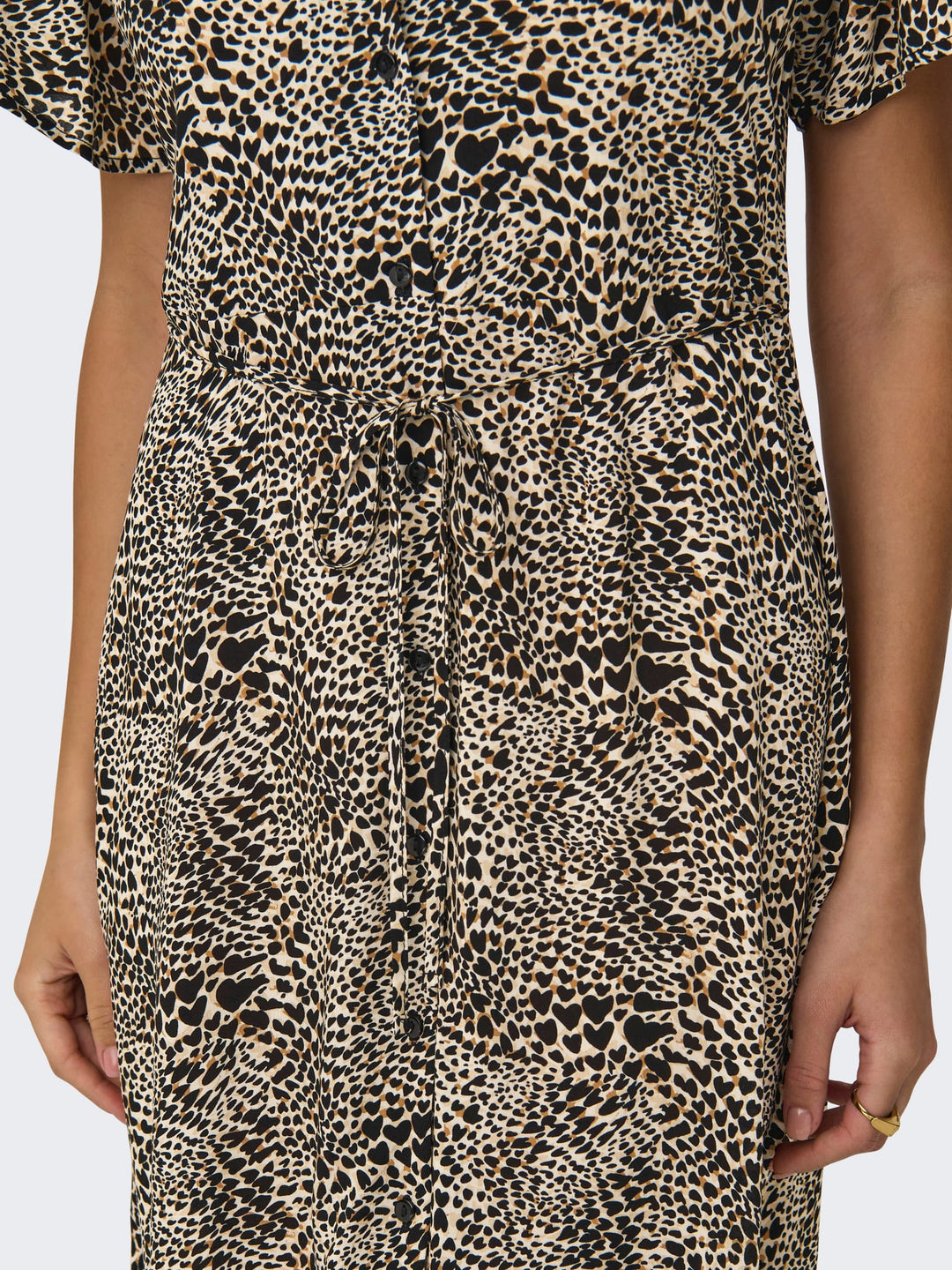 Only Evida jurk kort zwart dessin – dames
