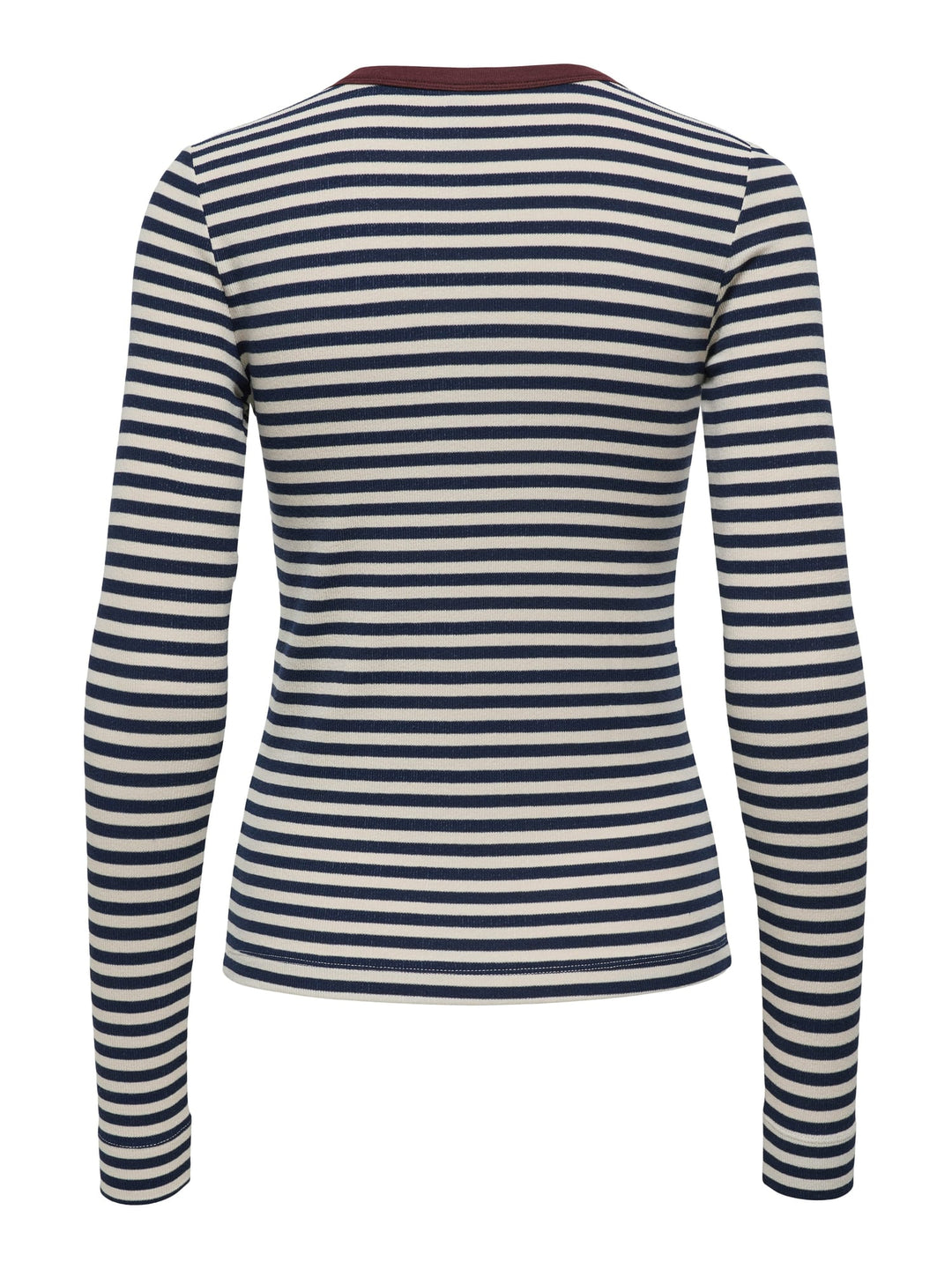 Only elene t-shirt l/m dames blauw dessin – casual top