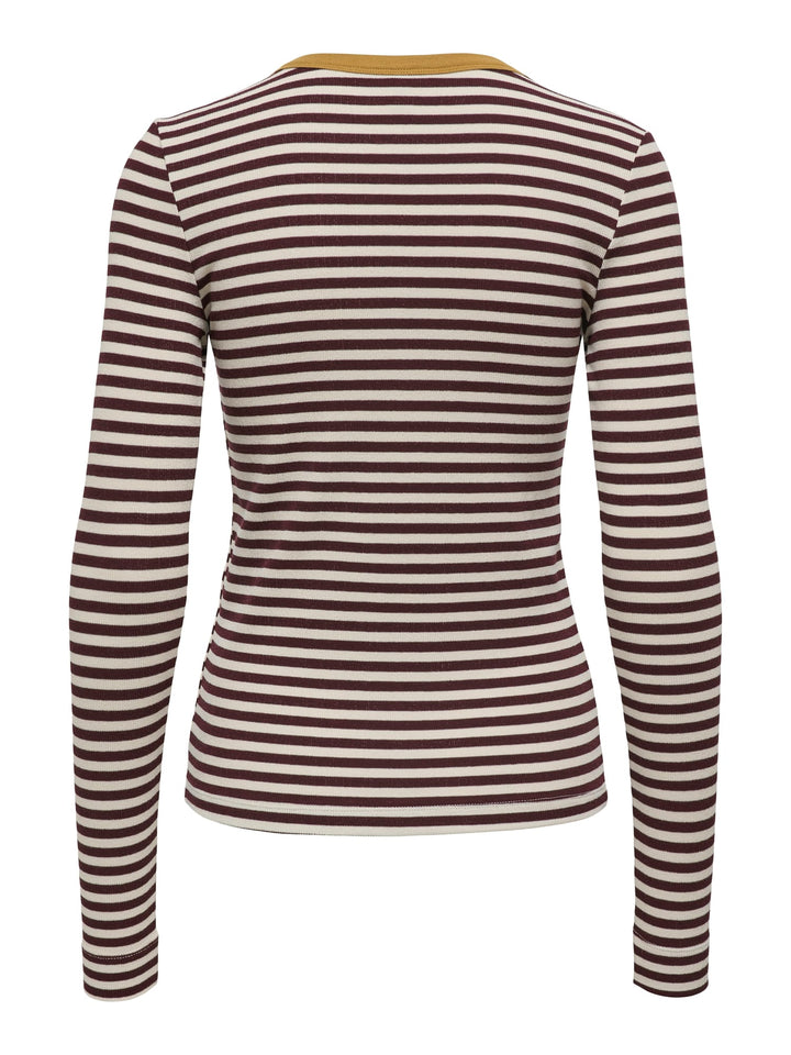 Only 15364789 elene t-shirt l/m dames rood dessin