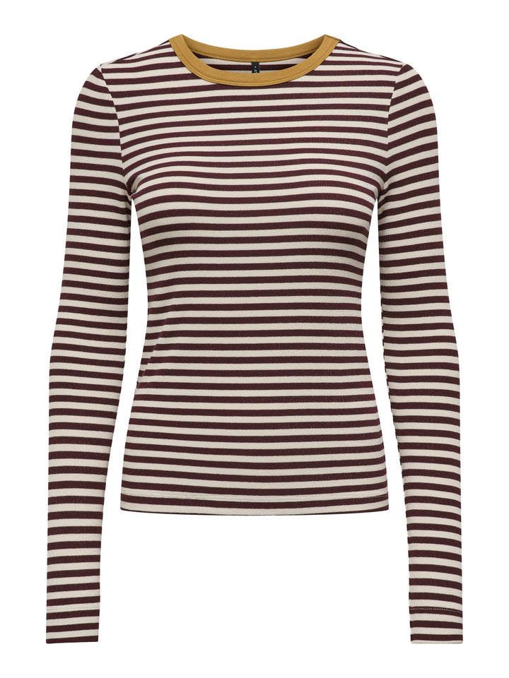 Only 15364789 elene t-shirt l/m dames rood dessin
