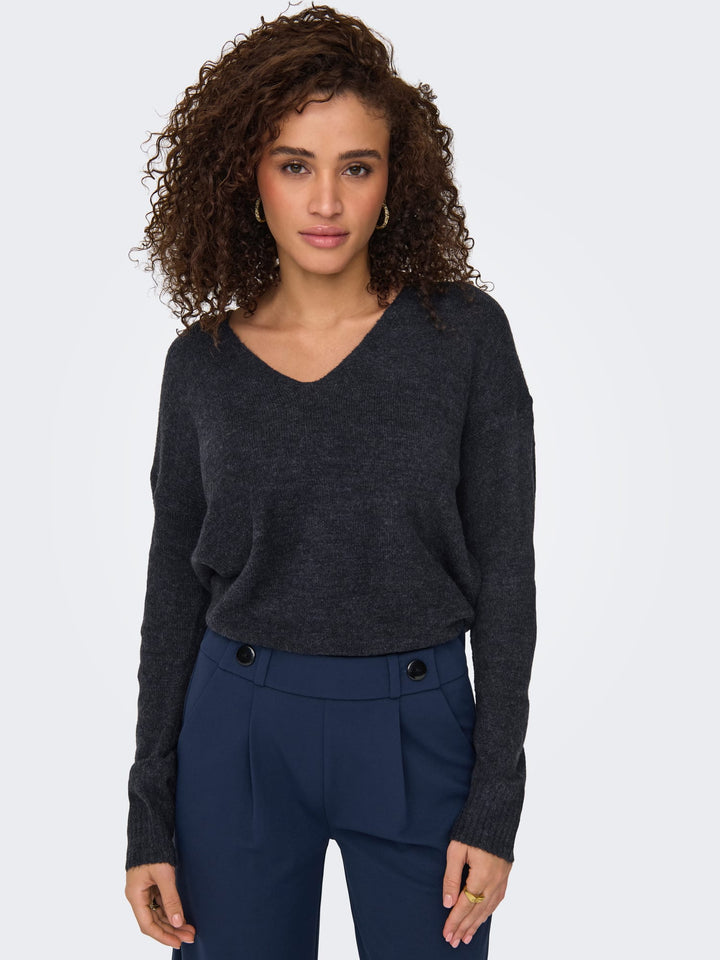 Jacqueline de Yong gebreide pullover zwart – dames