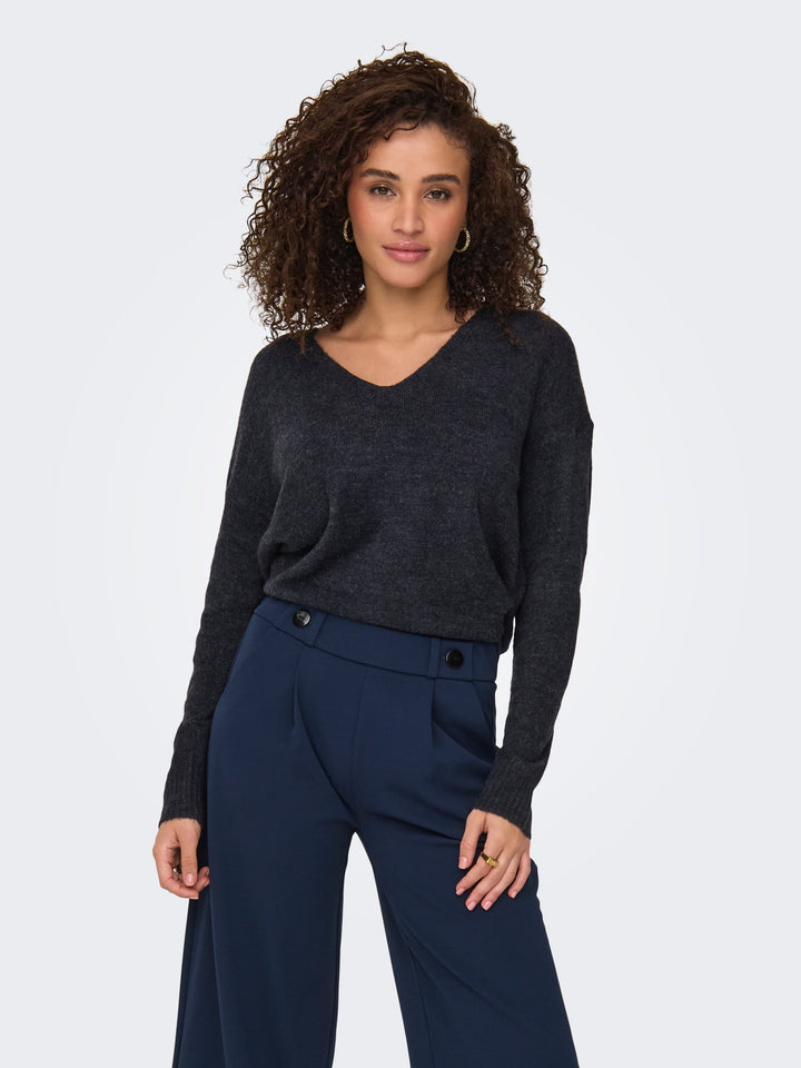 Jacqueline de Yong gebreide pullover zwart – dames