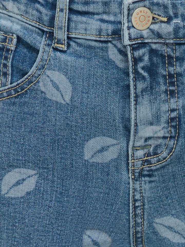 Only KOGJUICY Wide Leg Jeans blauw denim – meisjes - Blue Denim