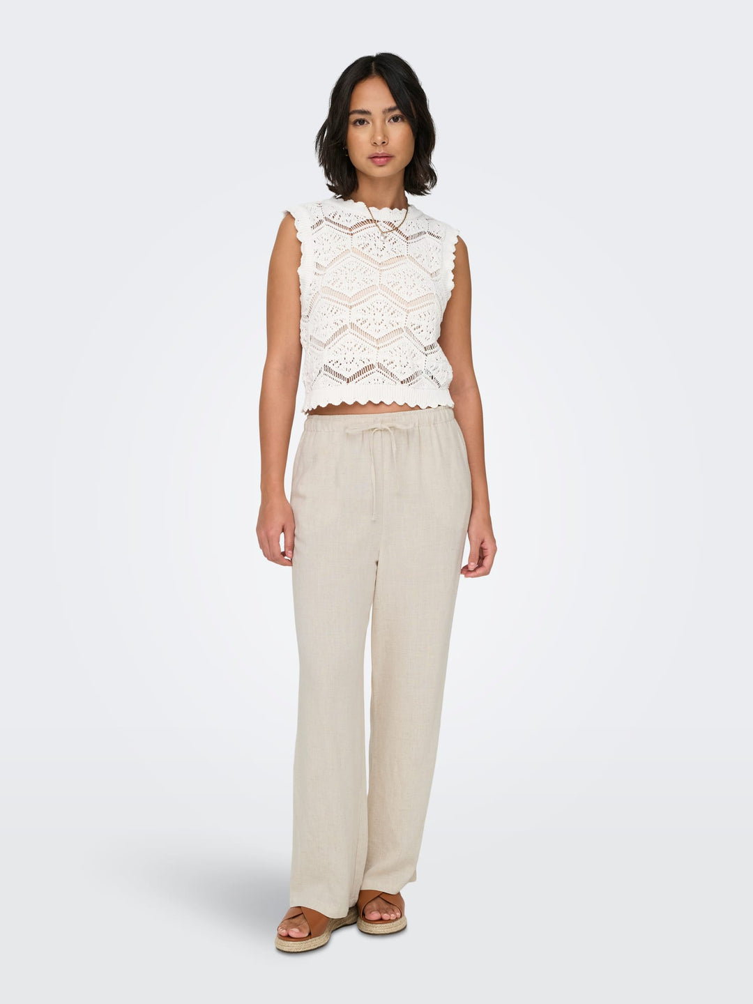 Only Siesta lange broek beige – dames - L32