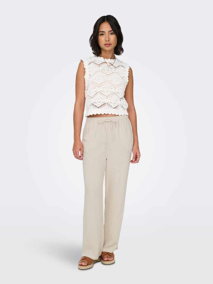 Only Siesta lange broek beige – dames - L32