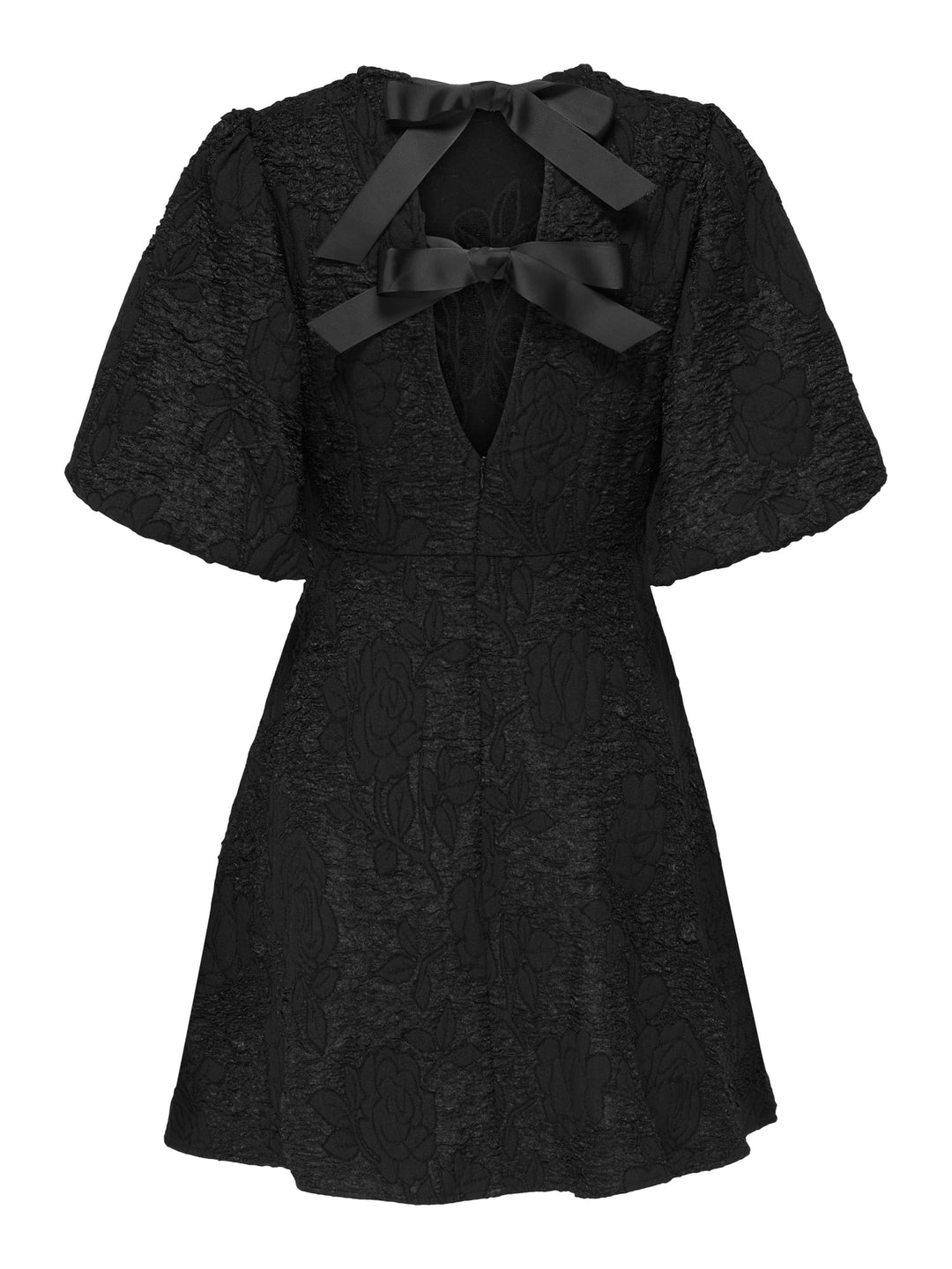 Jacqueline de Yong JDYDORA S/S BOW DRESS zwart – dames jurk