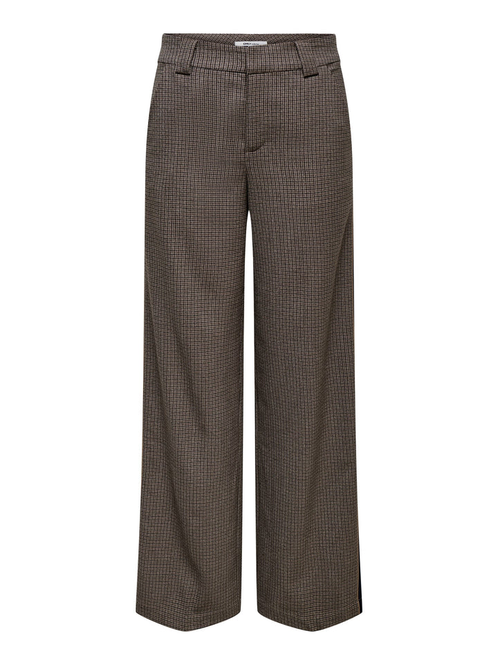 Only 15363521 Alvia tailored broek bruin dessin - L32