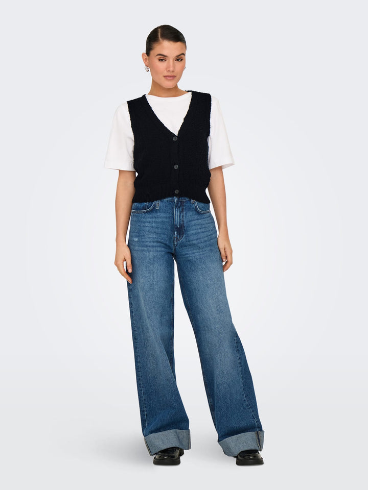 Only alvilda gilet dames zwart