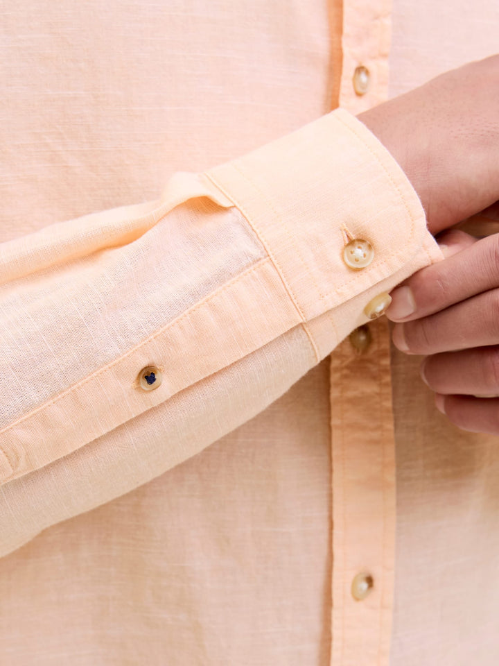 Jack & Jones JJESUMMER SHIRT LS SN – overhemd heren - Zalm/peach