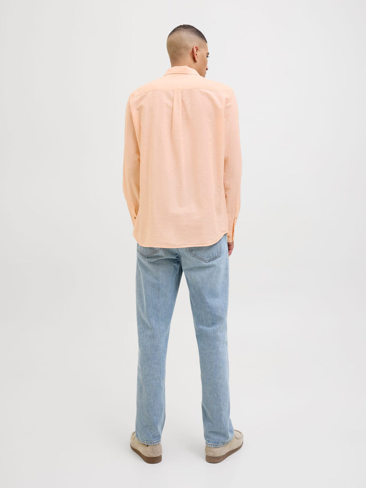Jack & Jones 12269315 summer overhemd l/m zalm/peach – heren