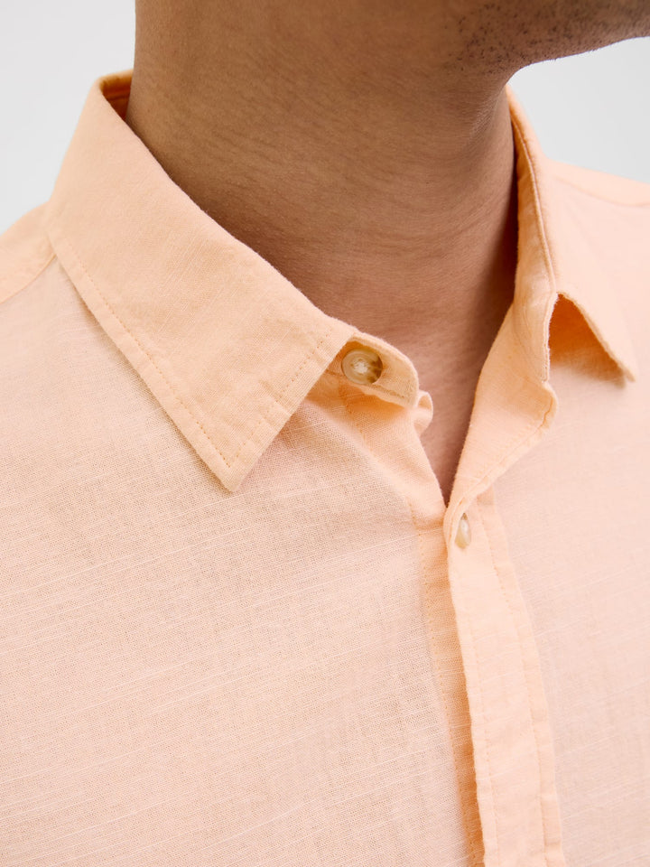 Jack & Jones 12269315 summer overhemd l/m zalm/peach – heren