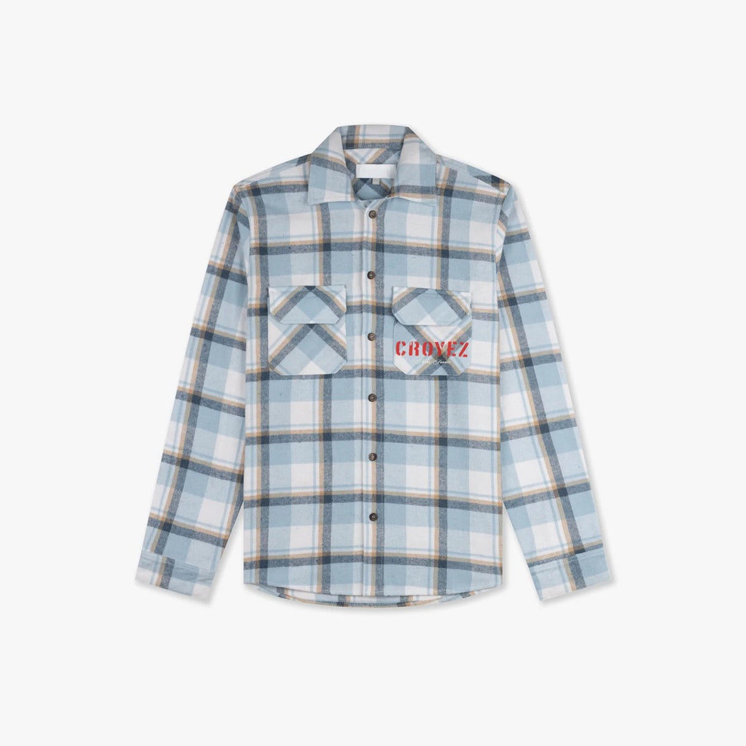 Croyez CR1-AW23-15 overhemd l/m heren – blauw dessin