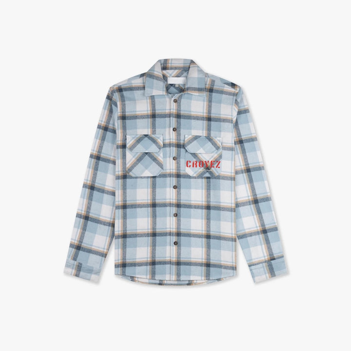 Croyez CR1-AW23-15 overhemd l/m heren – blauw dessin